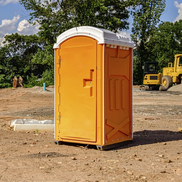 how often are the porta potties cleaned and serviced during a rental period in Bendon